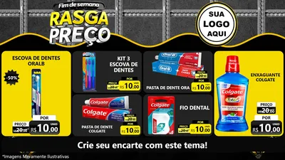 Modelo de TV para TV Horizontal com o tema Fim de Semana Rasga Preço para Higiene Pessoal