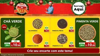 Modelo de TV para TV Horizontal com o tema Promoção de Natal para Produtos Naturais