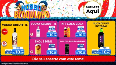 Modelo de TV para TV Horizontal com o tema Nosso Bloquinho para Distribuidora de bebidas