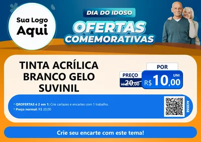 Modelo de Cartaz para Cartaz A4 Horizontal com o tema Dia do Idoso