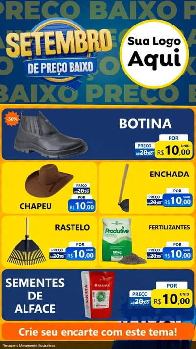 Modelo de TV para TV Vertical com o tema Setembro De Preço Baixo para Agropecuária