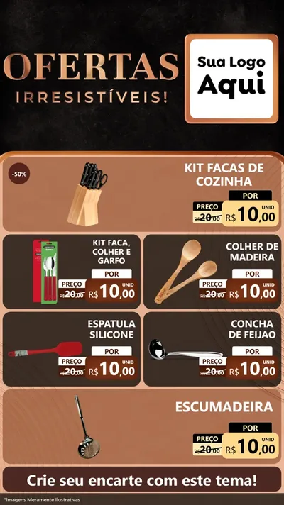 Modelo de TV para TV Vertical com o tema Ofertas Irresistíveis! para Utilidades Domésticas