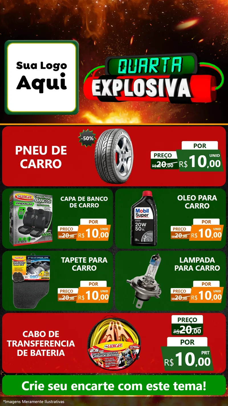 Modelo de TV para TV Vertical com o tema Quarta Explosiva para Auto peças
