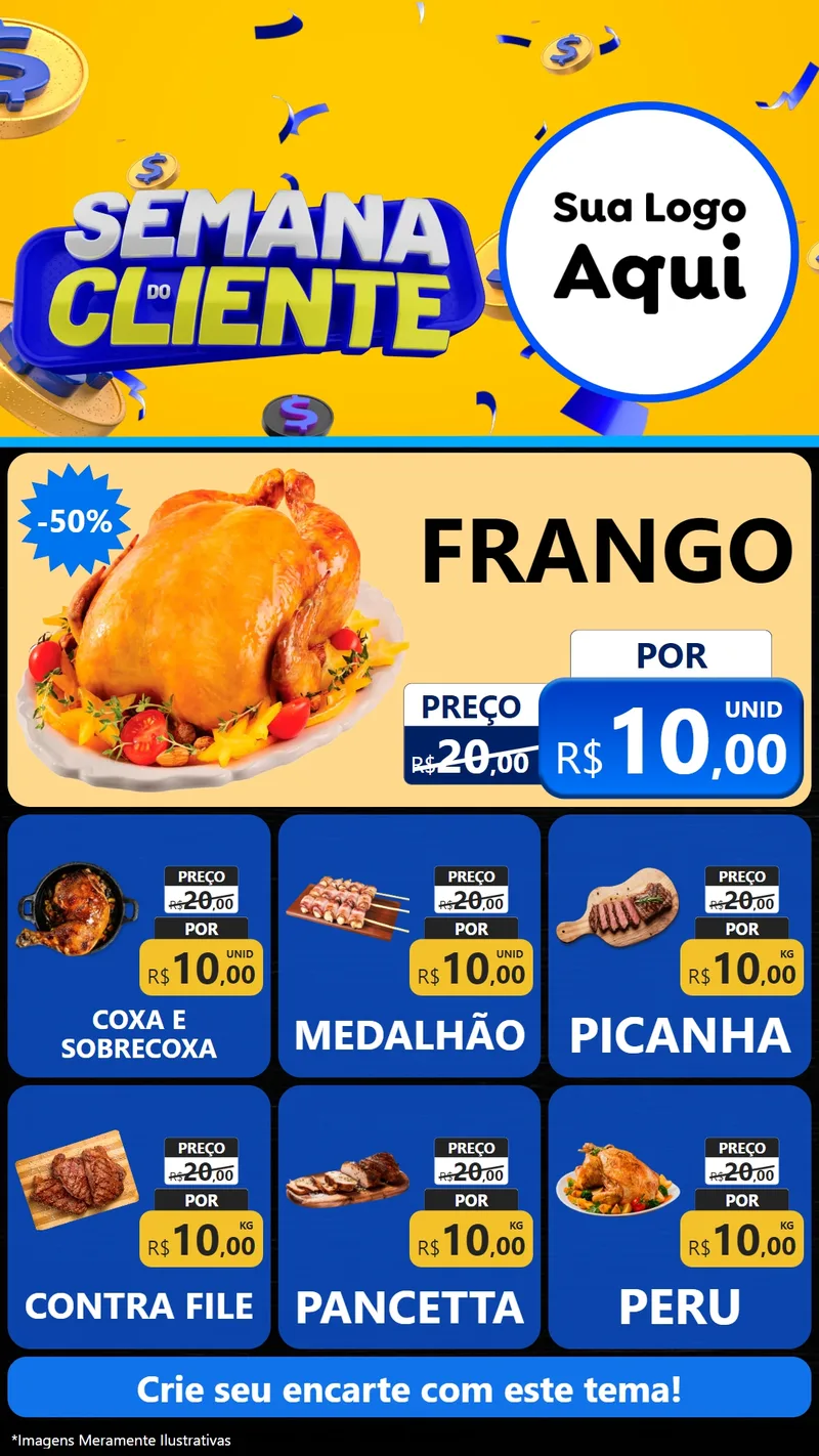 Modelo de Rede Social para Stories com o tema Semana do Cliente para Assados