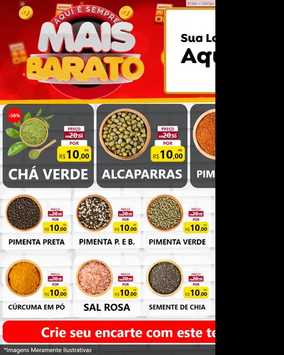 Modelo de Rede Social para Feed Instagram com o tema Mais Barato para Produtos Naturais