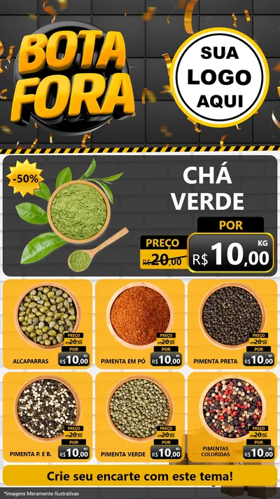 Modelo de Rede Social para Stories com o tema Bota Fora para Produtos Naturais