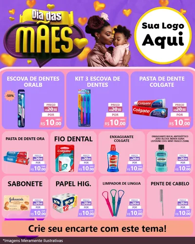 Modelo de Rede Social para Feed Instagram com o tema Dia das Mães para Higiene Pessoal