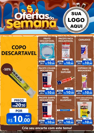Modelo de Encarte para Encarte A4 Vertical com o tema Ofertas da Semana - Páscoa para Embalagens