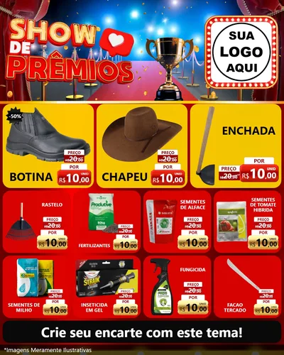 Modelo de Rede Social para Feed Instagram com o tema Show de Prêmios para Agropecuária