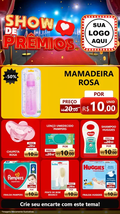 Modelo de Rede Social para Stories com o tema Show de Prêmios para Bebês