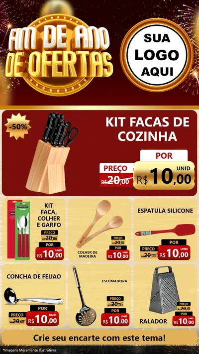 Modelo de Rede Social para Stories com o tema Fim de Ano de Ofertas para Utilidades Domésticas