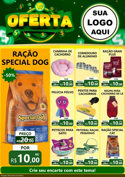 Modelo de Encarte para Encarte A4 Vertical com o tema Oferta para Pet Shop
