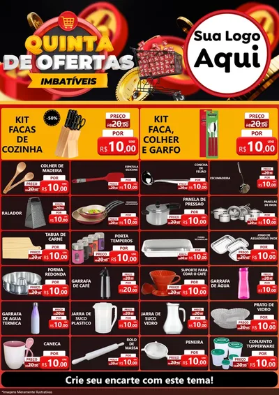 Modelo de Encarte para Encarte A4 Vertical com o tema Quinta de Ofertas Imbatíveis para Utilidades Domésticas