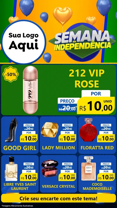 Modelo de Rede Social para Stories com o tema Semana da Independência para Perfumes
