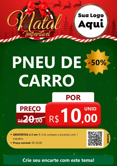 Modelo de Cartaz para Cartaz A4 Vertical com o tema Natal Imperdível para Auto peças