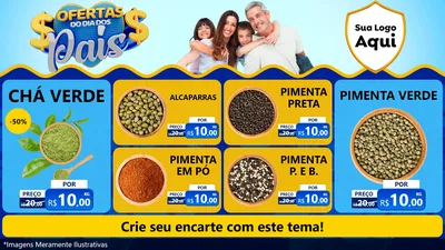 Modelo de TV para TV Horizontal com o tema Ofertas do Dia dos Pais para Produtos Naturais