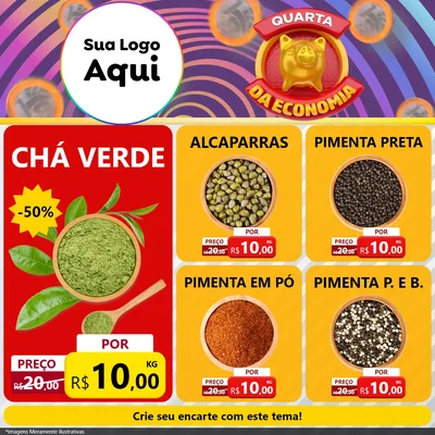 Modelo de Rede Social para Feed Facebook com o tema Quarta da Economia para Produtos Naturais