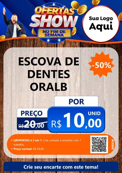Modelo de Cartaz para Cartaz A4 Vertical com o tema Ofertas Show No Fim De Semana para Higiene Pessoal