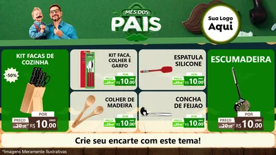 Modelo de TV para TV Horizontal com o tema Mês dos Pais para Utilidades Domésticas