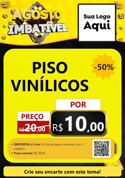 Modelo de Cartaz para Cartaz A4 Vertical com o tema Agosto Imbatível para Material para Construção