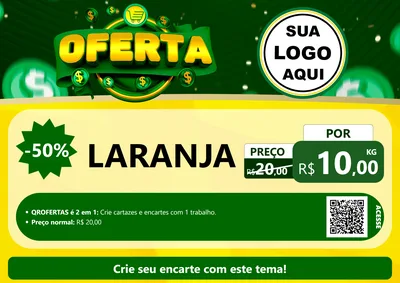 Modelo de Cartaz para Cartaz A4 Horizontal com o tema Oferta para Hortifrúti