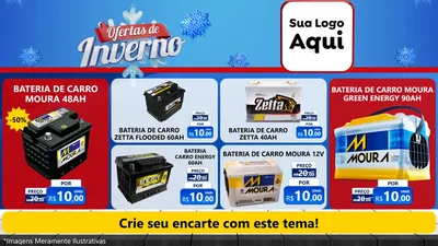 Modelo de TV para TV Horizontal com o tema Ofertas de Inverno para Baterias Elétricas