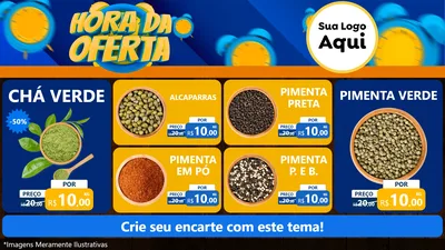 Modelo de TV para TV Horizontal com o tema Hora da Oferta para Produtos Naturais