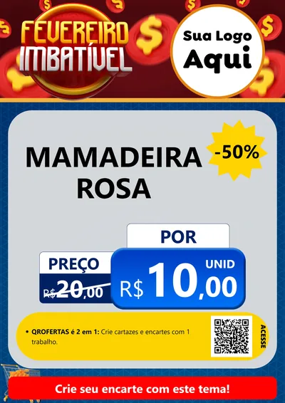 Modelo de Cartaz para Cartaz A4 Vertical com o tema Fevereiro Imbatível para Bebês