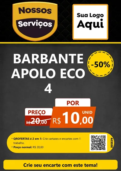 Modelo de Cartaz para Cartaz A4 Vertical com o tema Nossos Serviços para Armarinho e Aviamentos