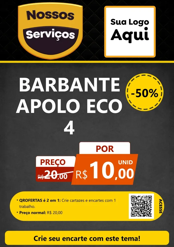 Modelo de Cartaz para Cartaz A4 Vertical com o tema Nossos Serviços para Armarinho e Aviamentos