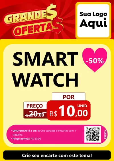 Modelo de Cartaz para Cartaz A4 Vertical com o tema Grandes Ofertas para Informática