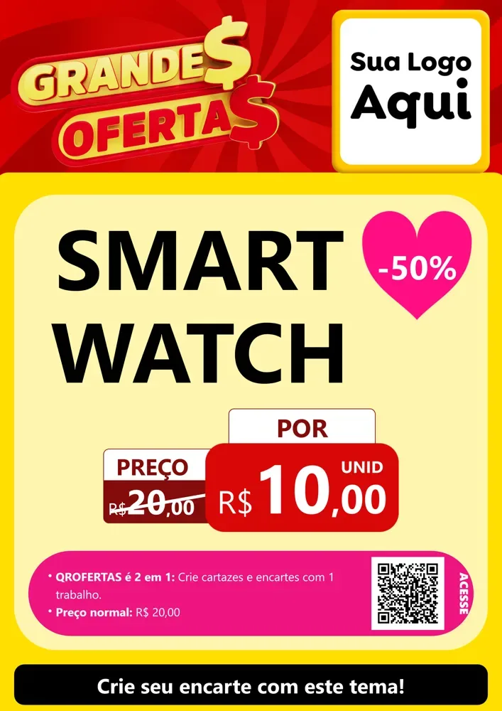 Modelo de Cartaz para Cartaz A4 Vertical com o tema Grandes Ofertas para Informática