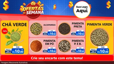 Modelo de TV para TV Horizontal com o tema Ofertas Da Semana para Produtos Naturais