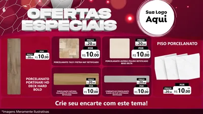 Modelo de TV para TV Horizontal com o tema Ofertas Especiais - Futebol para Pisos e revestimentos
