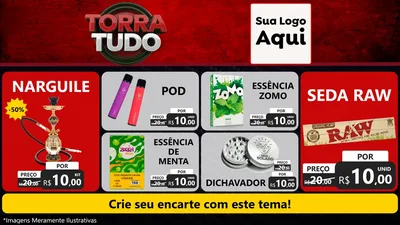 Modelo de TV para TV Horizontal com o tema Torra Tudo para Tabacaria