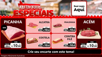 Modelo de TV para TV Horizontal com o tema Aqui Tem Ofertas Especiais para Açougue