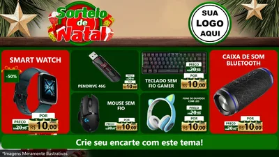 Modelo de TV para TV Horizontal com o tema Sorteio de Natal para Informática