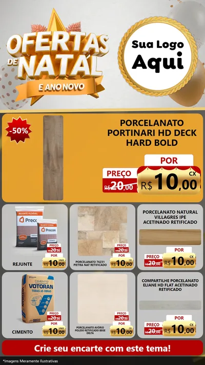 Modelo de Rede Social para Stories com o tema Ofertas De Natal E Ano Novo para Pisos e revestimentos