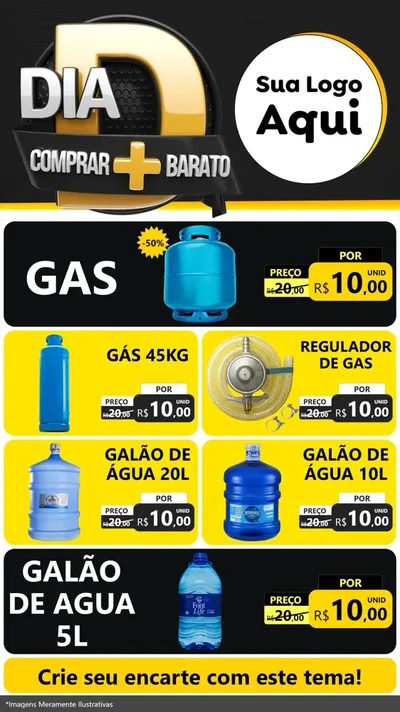 Modelo de TV para TV Vertical com o tema Dia D Mais Economia para Água e gás