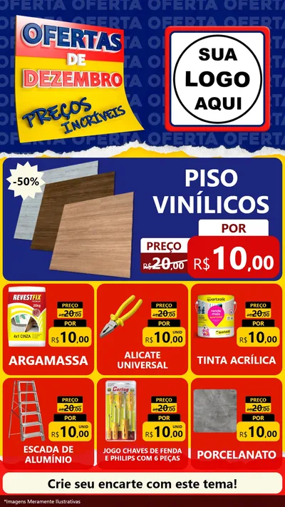 Modelo de Rede Social para Stories com o tema Ofertas de Dezembro - Preços Incríveis para Material para Construção