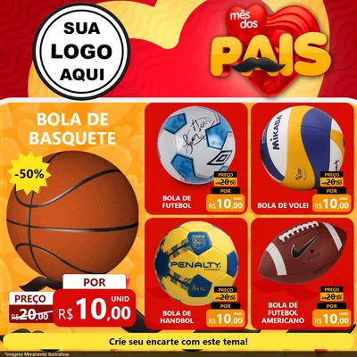 Modelo de Rede Social para Feed Facebook com o tema Mês Dos Pais para Artigos Esportivos