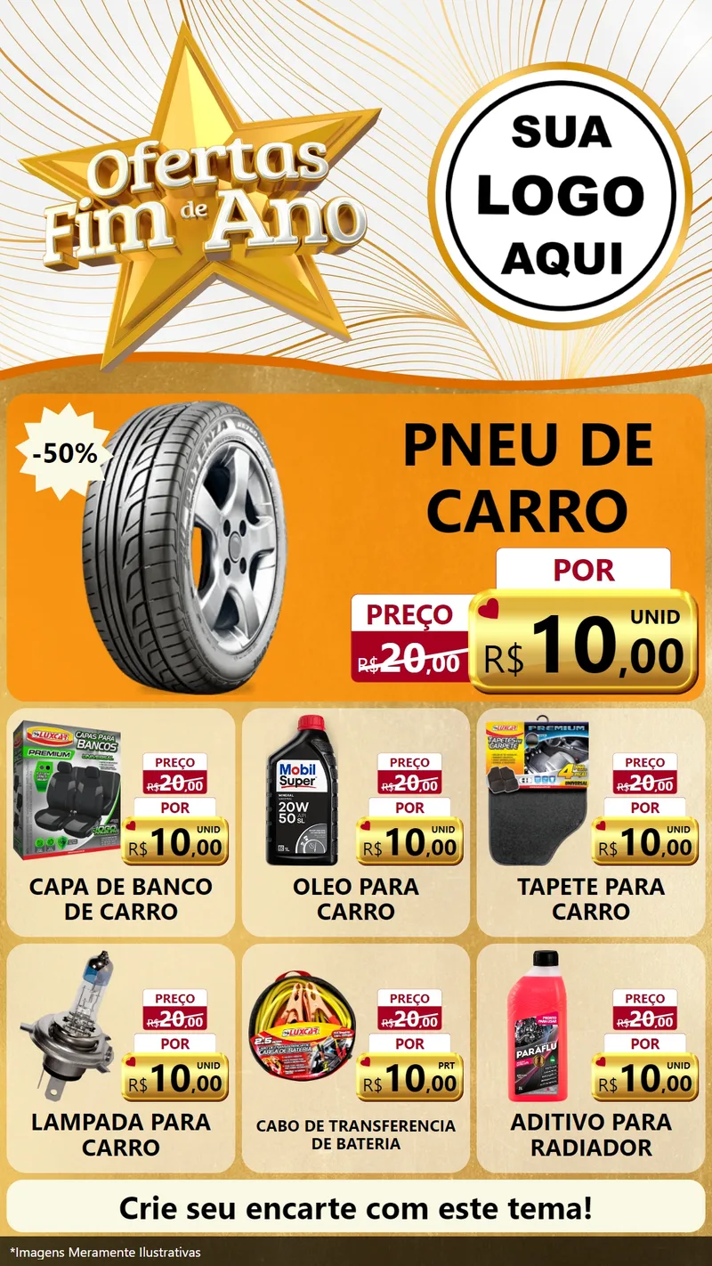 Modelo de Rede Social para Stories com o tema Ofertas Fim de Ano para Auto peças
