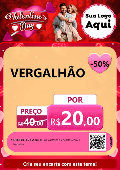 Modelo de Cartaz para Cartaz A4 Vertical com o tema Valentine's Day para Ferragens