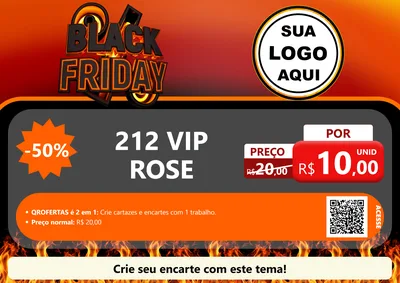 Modelo de Cartaz para Cartaz A4 Horizontal com o tema Black Friday para Perfumes