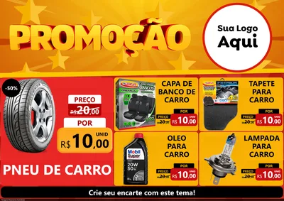 Modelo de Encarte para Encarte A4 Horizontal com o tema Promoção para Auto peças