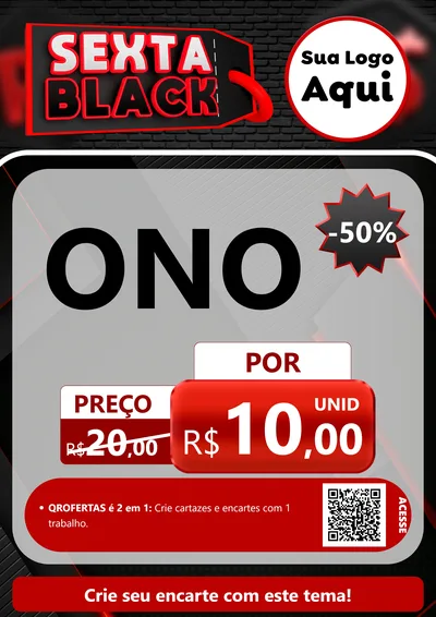 Modelo de Cartaz para Cartaz A4 Vertical com o tema Sexta Black para Óticas