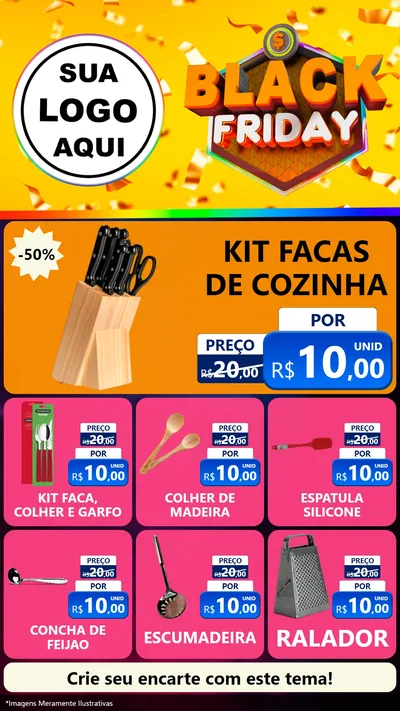 Modelo de Rede Social para Stories com o tema Black Friday para Utilidades Domésticas