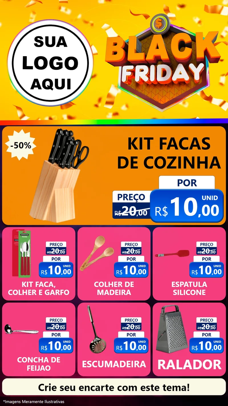 Modelo de Rede Social para Stories com o tema Black Friday para Utilidades Domésticas