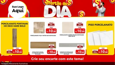 Modelo de TV para TV Horizontal com o tema Ofertão do dia para Pisos e revestimentos