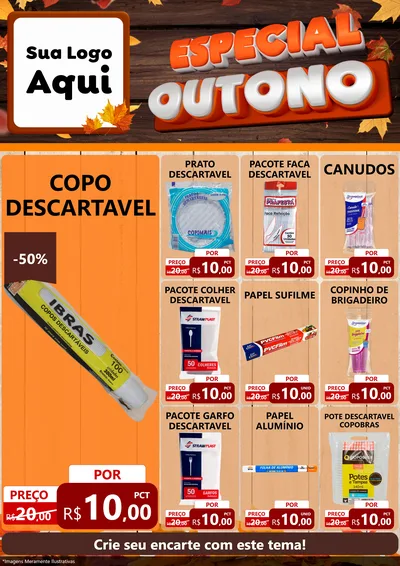 Modelo de Encarte para Encarte A4 Vertical com o tema Especial Outono para Embalagens